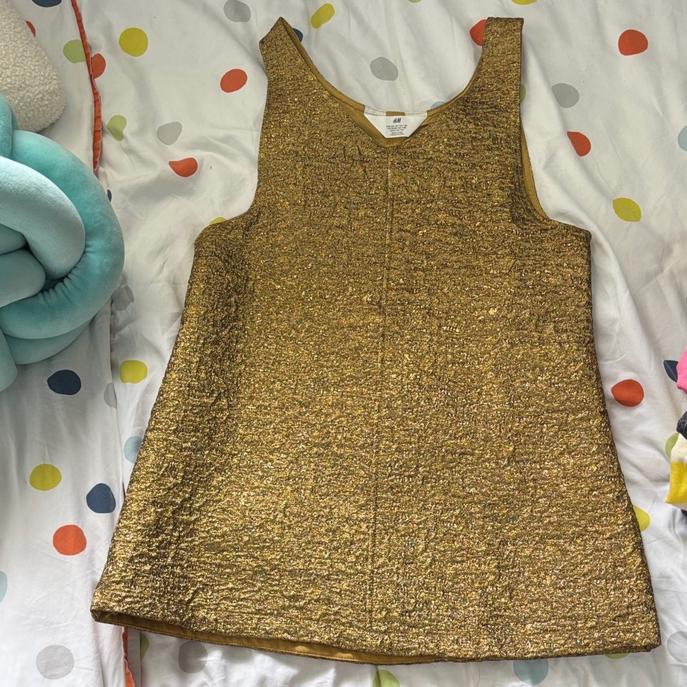 H&m Gold Sleeveless dress